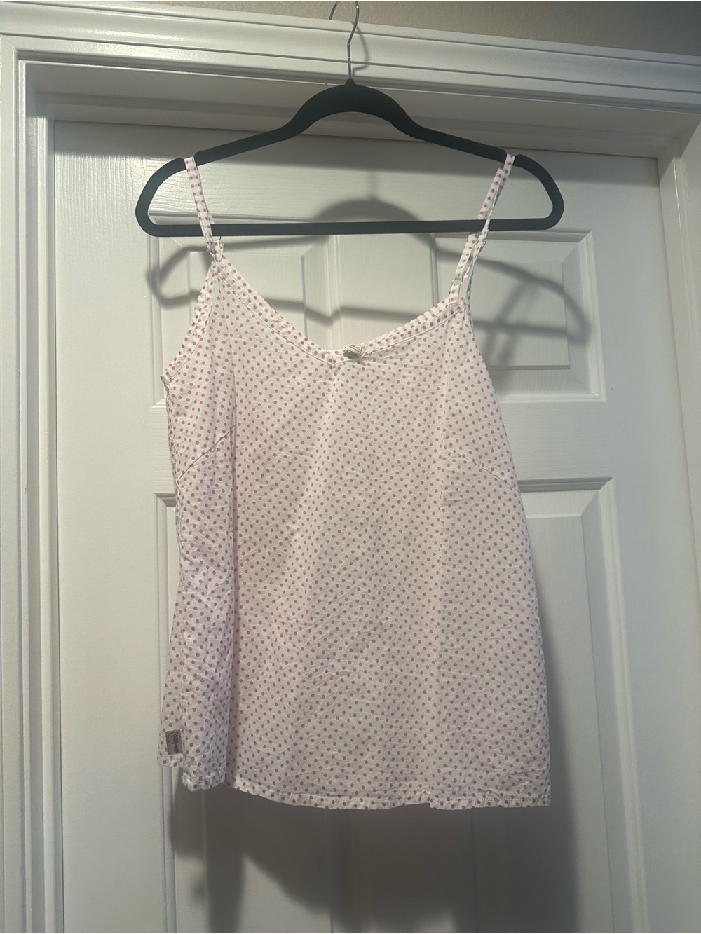 Light Pink Polka Dot Spaghetti-Strap Camisole